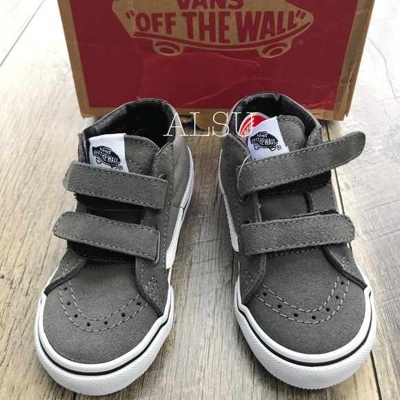 VANS SK8-MID Reissue V  Canvas Suede Charcoal Kids - Picture 3 of 7